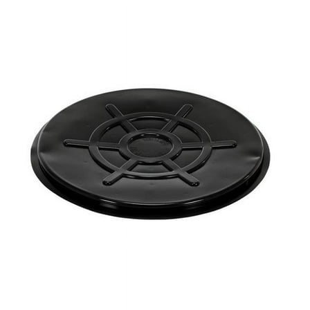Black Plastic Drum Cover Close Head- 55 gal