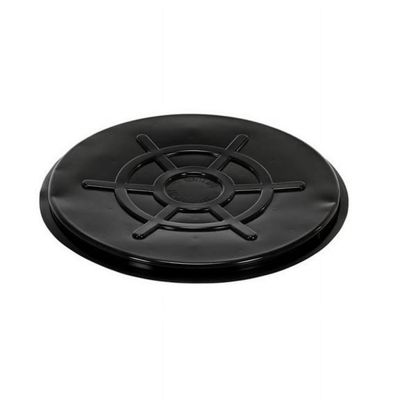 Black Plastic Drum Cover Close Head- 55 gal