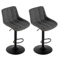 thumbnail image 5 of Grey Pu Leather Swivel Adjustable Height Bar Stool Chair For Kitchen(Set Of 2), 5 of 8