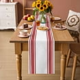 thumbnail image 2 of Red Striped Table Runner 108 Inches, Farmhouse Simple Line Vertical Stripes Bed Runner Dresser Scarves Tabletop for Indoor Outdoor Parties/Ceremony/Banquet, 13"x 108", 2 of 9