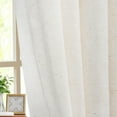 thumbnail image 6 of DriftAway Pinch Pleat Linen Textured Semi Sheer Solid Farmhouse and Modern Rustic Linen Curtains 2 Panels 50 inches Wide by 108 Inches Long Drapes for Living Room Bedroom Light Linen, 6 of 9