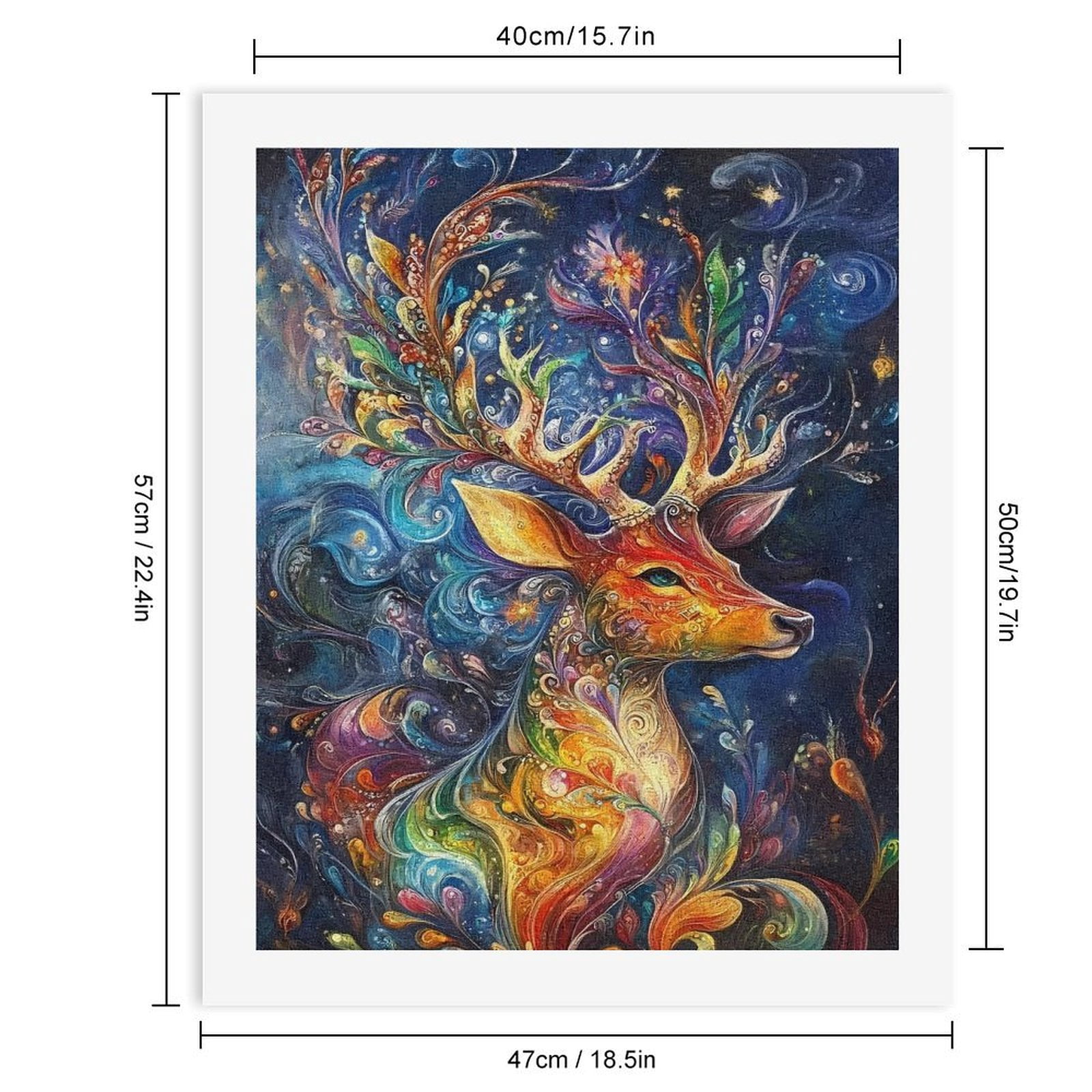 Paint By Numbers Kit for Adults Beginner - DIY Vibrant Majestic Animal Art Canvas Painting Kits for Adults, Frameless Paint By Number for Adults for Home Wall Decor 16x20 Inch