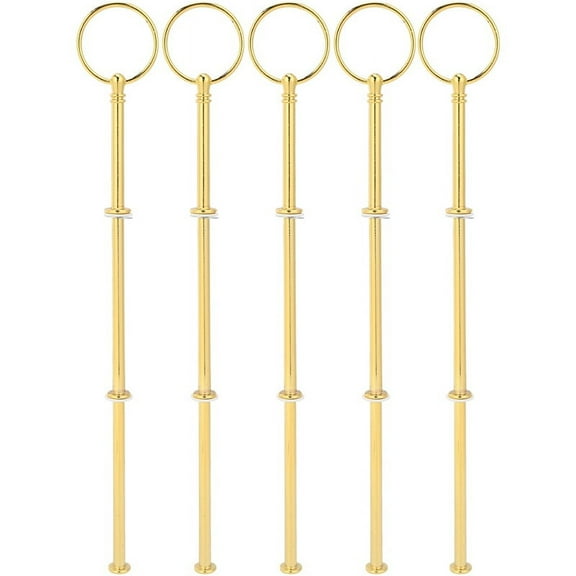 5 Wedding Metal Gold 3 Tier Cake Stand Center Handle Rods Fittings Kit