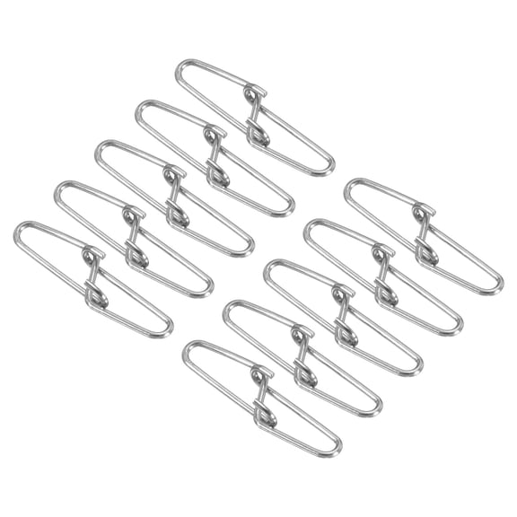 Uxcell Duo-Lock Snaps, 26LBS Swivel Slid Rings Fishing Tackle Kit, 100 Pack