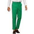 thumbnail image 4 of Lars Amadeus Men's Cropped Dress Pant Flat Front Solid Color Business Trousers, 4 of 5