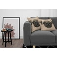 thumbnail image 3 of Ambesonne Pug Throw Pillow Cover 2 Pack, Pet Animal Art Design Dog, 24", Tan Pale Brown, 3 of 5