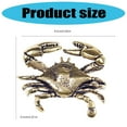 thumbnail image 5 of Brass Crabs Statues Figurines Retro Crabs Statue Figurines Sculptures Tabletop Centerpieces Home Decors Collectibles, 5 of 10
