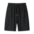 thumbnail image 4 of Men's Loose Five Quarter Pants Zipper Pockets, Basketball Sports, Quick Drying, High Elastic Fitness Running Shorts Nylon/Spandex, 4 of 4