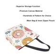 thumbnail image 3 of FORMRS Womens Canvas Tote Bag with Zipper Inner Pocket Shoulder Handbag, Pink Donut, 3 of 7
