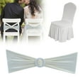 thumbnail image 1 of Wedding Chair Bow Strap - Polyester, Highly Elastic - Seam Edges, Shiny Buckle - No Electricity Needed, Easy to Install, Festive Decor, 1 of 1