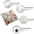 thumbnail image 4 of COMIO Happy Easter Pillow Covers Striped Hello Spring Floral Bunny Rabbit Eggs Decorative Farmhouse Throw Pillowcases for Home Sofa Couch Decoration &nbsp;2pc, 4 of 6