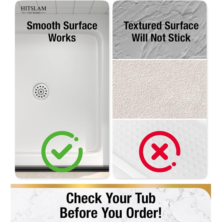 Non-Slip Bathtub Mat with Suction Cups, 21x21 Inch photo 5