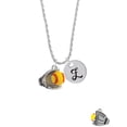 thumbnail image 2 of Delight Jewelry Silvertone Extra Large Softball and Glove Silvertone Script Initial Disc - Z - Charm Necklace, 20"+3", 2 of 4