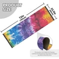 thumbnail image 3 of Tie Dye in Rainbow Colors Bedside Runner Rug 2'x 6' Non Slip Carpet Floor Mat Area Rug, 3 of 8