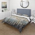 thumbnail image 1 of Designart "Dense Birch Tree Forest V" Tree Bedding Covert Set - Country Grey Landscapes Bed Set With 2 Shams, 1 of 6