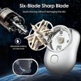 thumbnail image 3 of Mini Shave Portable Electric Shaver USB Rechargeable Electric Shaver with Replaceable and Removable Razor Head, 3 of 5