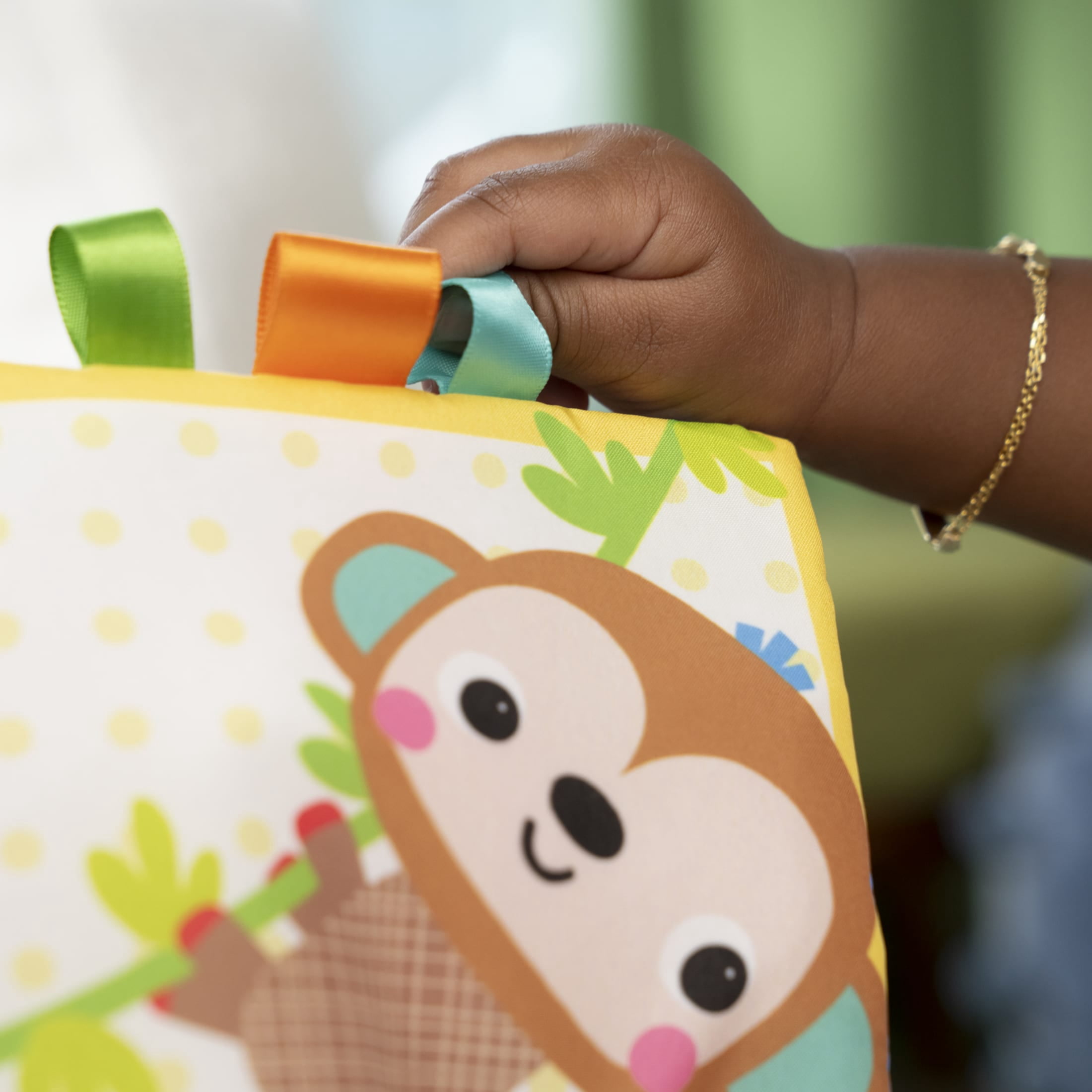 Bright Starts Safari Buddies Soft Book, Unisex, Newborn