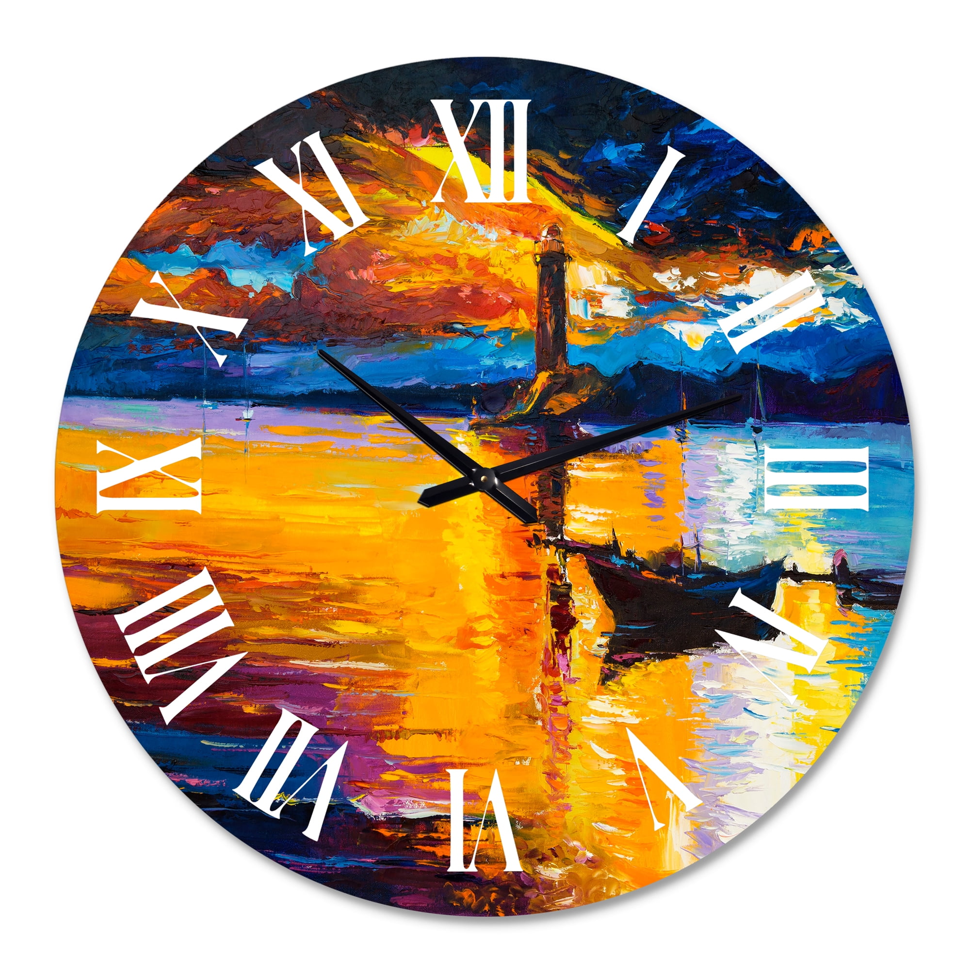 Designart 1 in Coastal Wall Clock