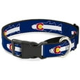 thumbnail image 1 of Buckle-Down MGC-W35579-L Colorado Trout Flag Snowy Mountains Blue White Red Yellow Dog Collar, 1 of 1