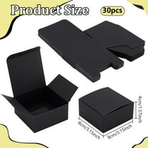 30pcs Black Boxes Gift Boxes Square Paper Box Foldable Candy Box Small Party Favor Little Gift Packaging Paper for Wedding Christmas Party Decor 3x3x1.6 inch
