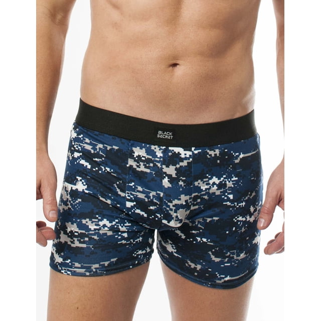 PAQUETE DE 4 BOXER PARA CABALLERO PIEL DE SEDA ESTAMPADO G BLACK SECRET 2664