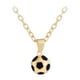 thumbnail image 2 of 2 elegantes collares de fútbol con forma creativa de balón de fútbol, colgante, regalo de joyería para hombres (dorado y plateado, 1 unidad cada uno), 2 of 7