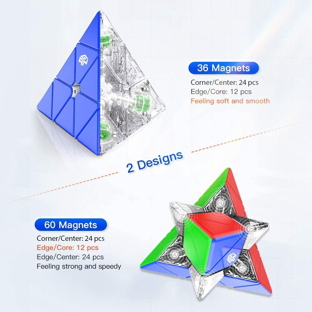 GAN Pyraminx M Speed Cube Standard  Stickerless Triangle Magic Cube 3x3x3 Pyramid Puzzle