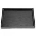 thumbnail image 4 of Black Solid Wood Serving Tray, Rectangle Tray for Tea Coffee Snack Food Meals Plate(22 * 15cm), 4 of 7