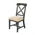 thumbnail image 2 of Rena Dining Chair Set of 2- X-Back Design- White- Black Mahogany Wood, 2 of 5