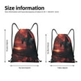 thumbnail image 2 of Saiise Lone Rider Under Red Sky Pattern Sports Drawstring Backpack - String Swim Gym Bag with Wet Proof Pocket for Women&Men-Small, 2 of 6