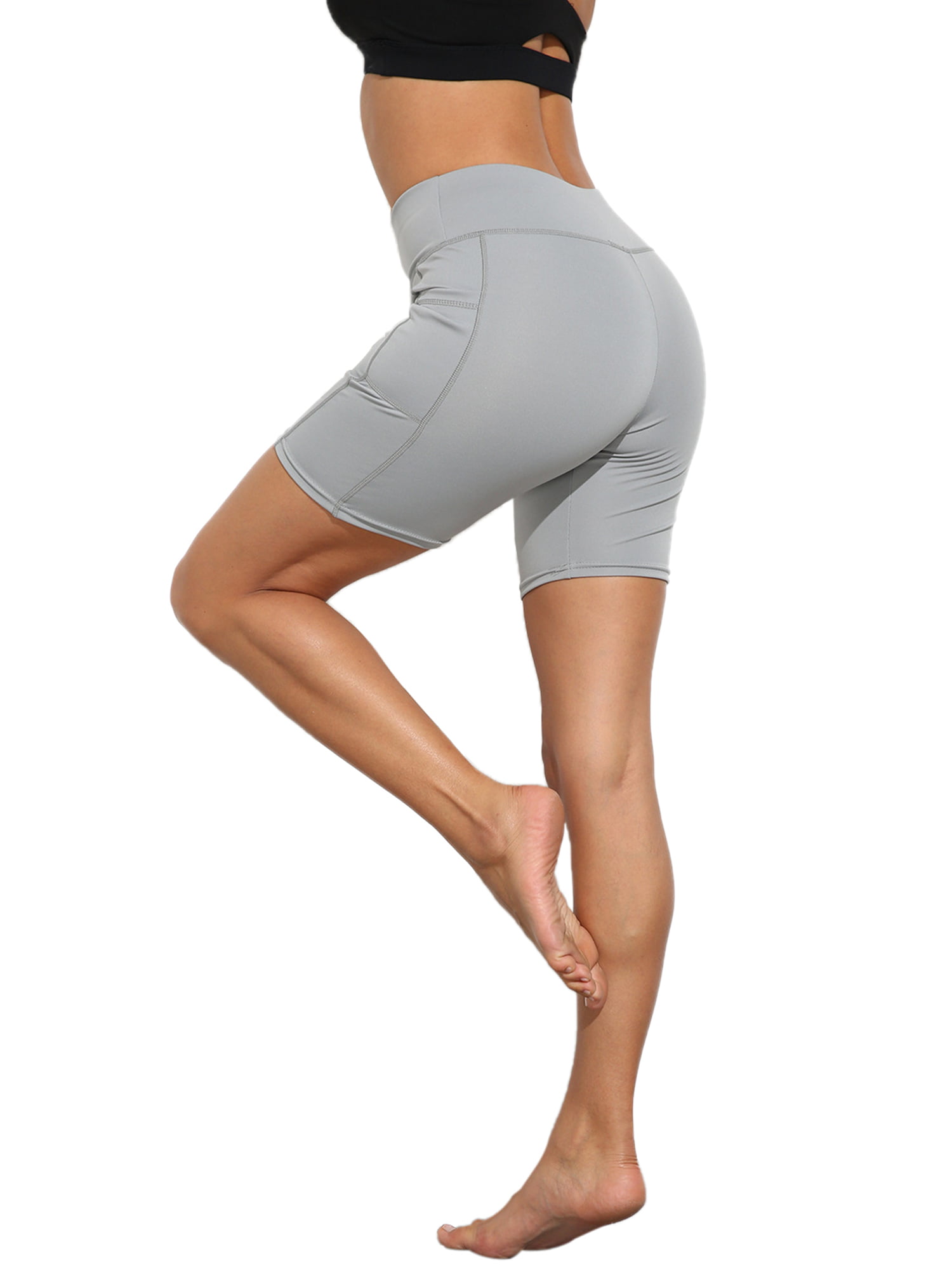 Details about   Womens High Waist Pocket Fitness Sports Shorts Running Training Yoga Hot Pants