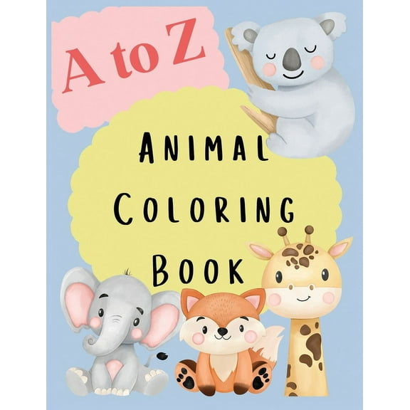 A to Z Animal Coloring Book, (Paperback)