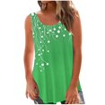 thumbnail image 2 of Sentmoon Tenues d'Été pour Femmes Débardeurs Col Rond pour Femmes Coupe Ample Imprimé Vignes Sans Manches T-Shirts Basiques Tendance 2025 pour Week-End Brunch Vert TG, 2 of 5