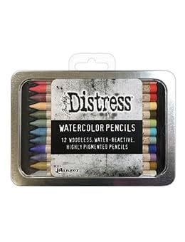 Trebbies Watercolor Pencils Bundle - Ranger Ink Tim Holtz Distress Watercolor Pencils Set 4, 5 and 6 Detail Sticks