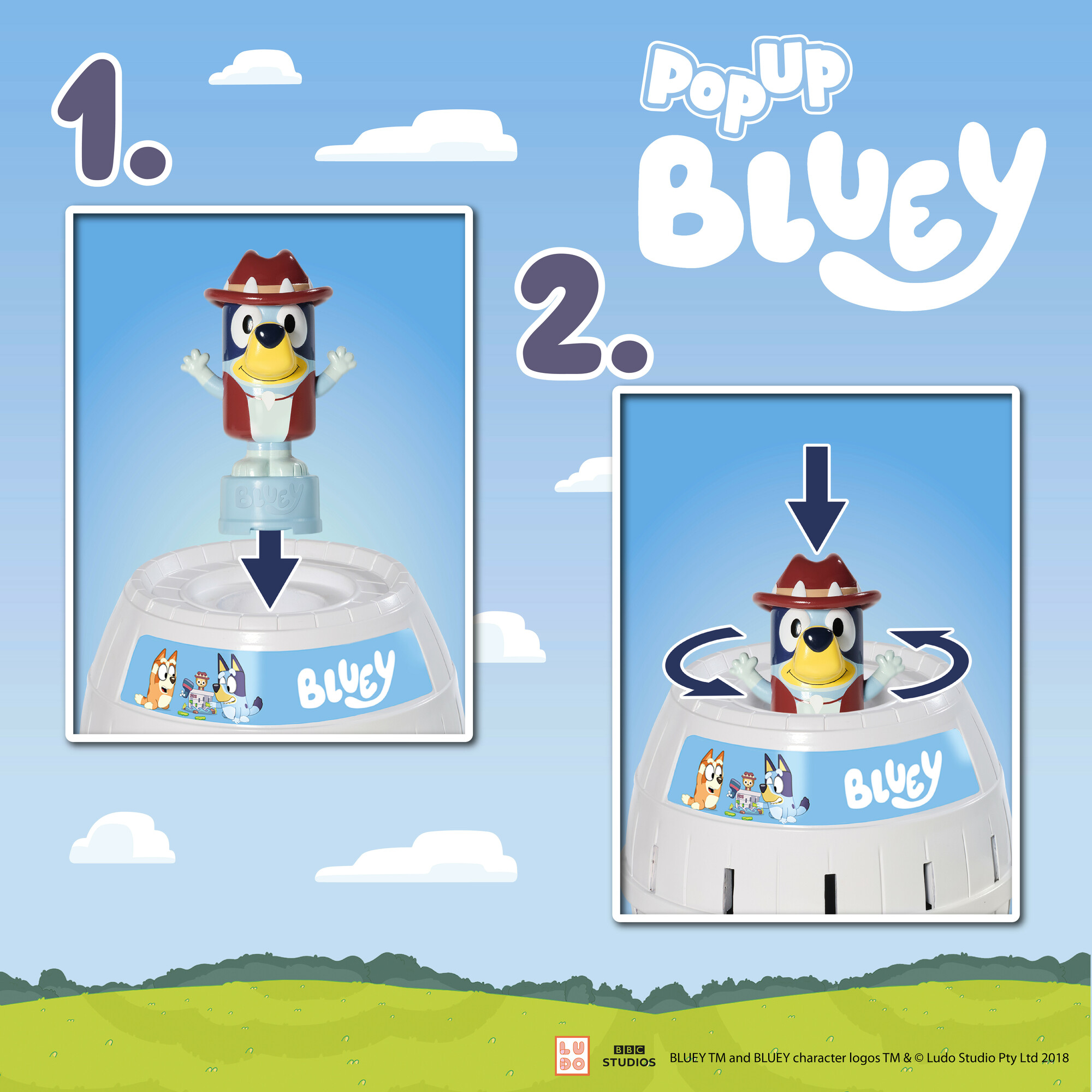 Tomy Pop Up Bluey Family Board Game photo 2