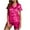 Red-Heart, variant on GERsome Womens Silk Satin Pajamas Sets Soft Loungewear Two-Piece Sleepwear Short Sleeve Button-Down Tops and Shorts Pj Set S-3XL