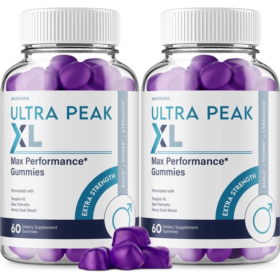 Ultra Peak XL Gummies for Men – UltraPeak XL Gummy Natural Blend Vitamins for Overall Health, 2 Pack, 120 Gummies