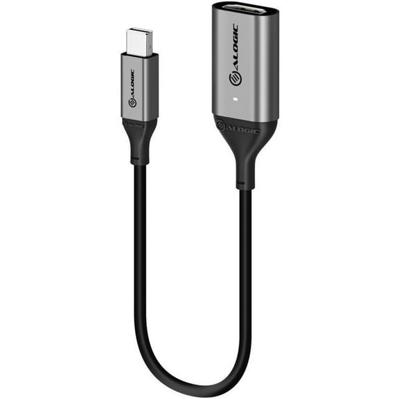 Alogic ULMDPHDA-SGR 20 cm Mini Displayport 1.4 to HDMI 2.0 Adapter - 4K 60HZ Active, Space Gray