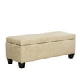 thumbnail image 2 of WestinTrends 42" Inch Faux Leather Storage Ottoman Bench for Living Room Bedroom Furniture, Sand, 2 of 13