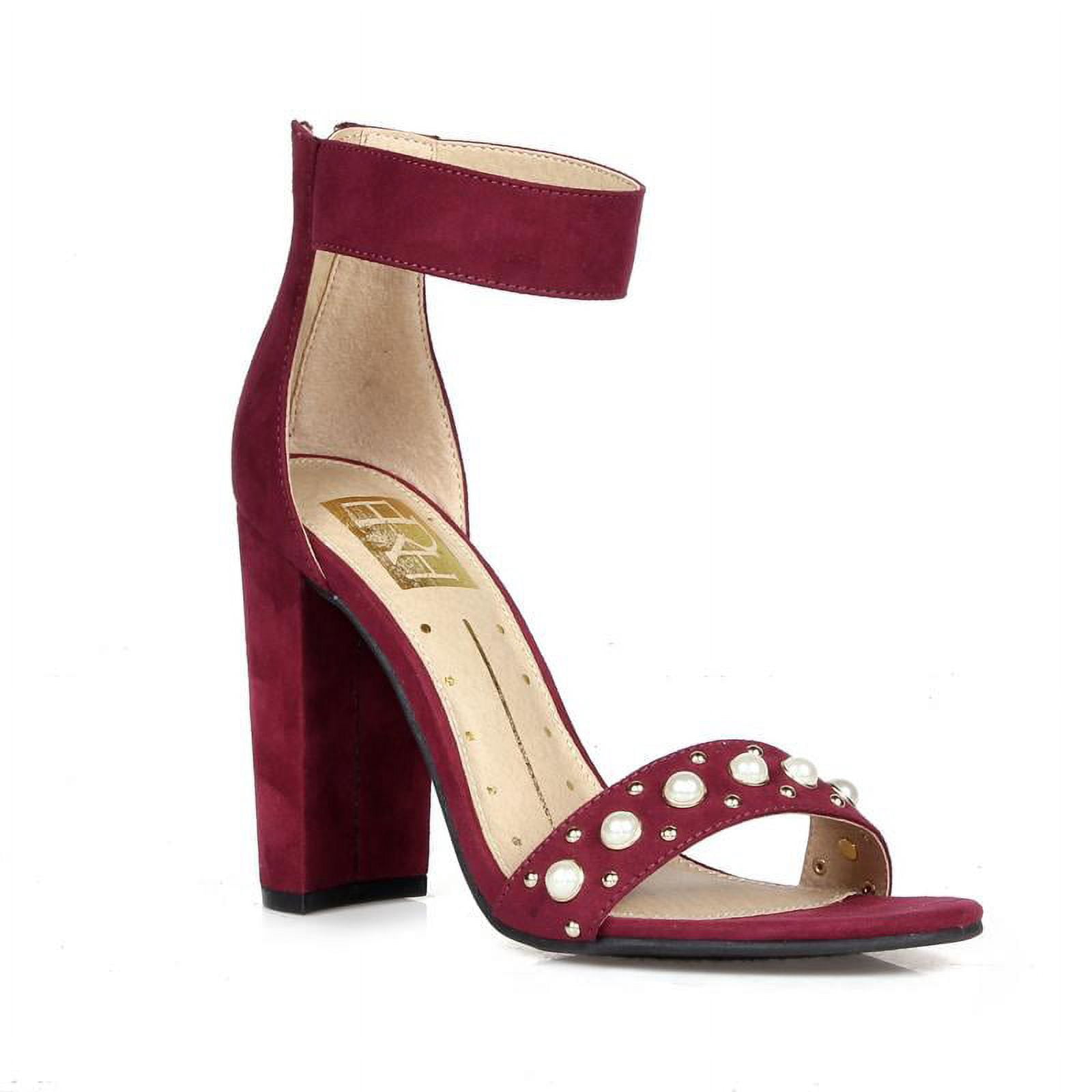 Fahrenheit Women's Pearled High Heel Sandals
