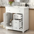thumbnail image 3 of Euroco 30" Bathroom Vanity Cabinet with Sink Combo Set, Undermount Resin Sink, Free Standing Vanity Set with 2 Drawers& Soft Closing Doors, Solid Wood Frame Bathroom Cabinet, White, 3 of 9