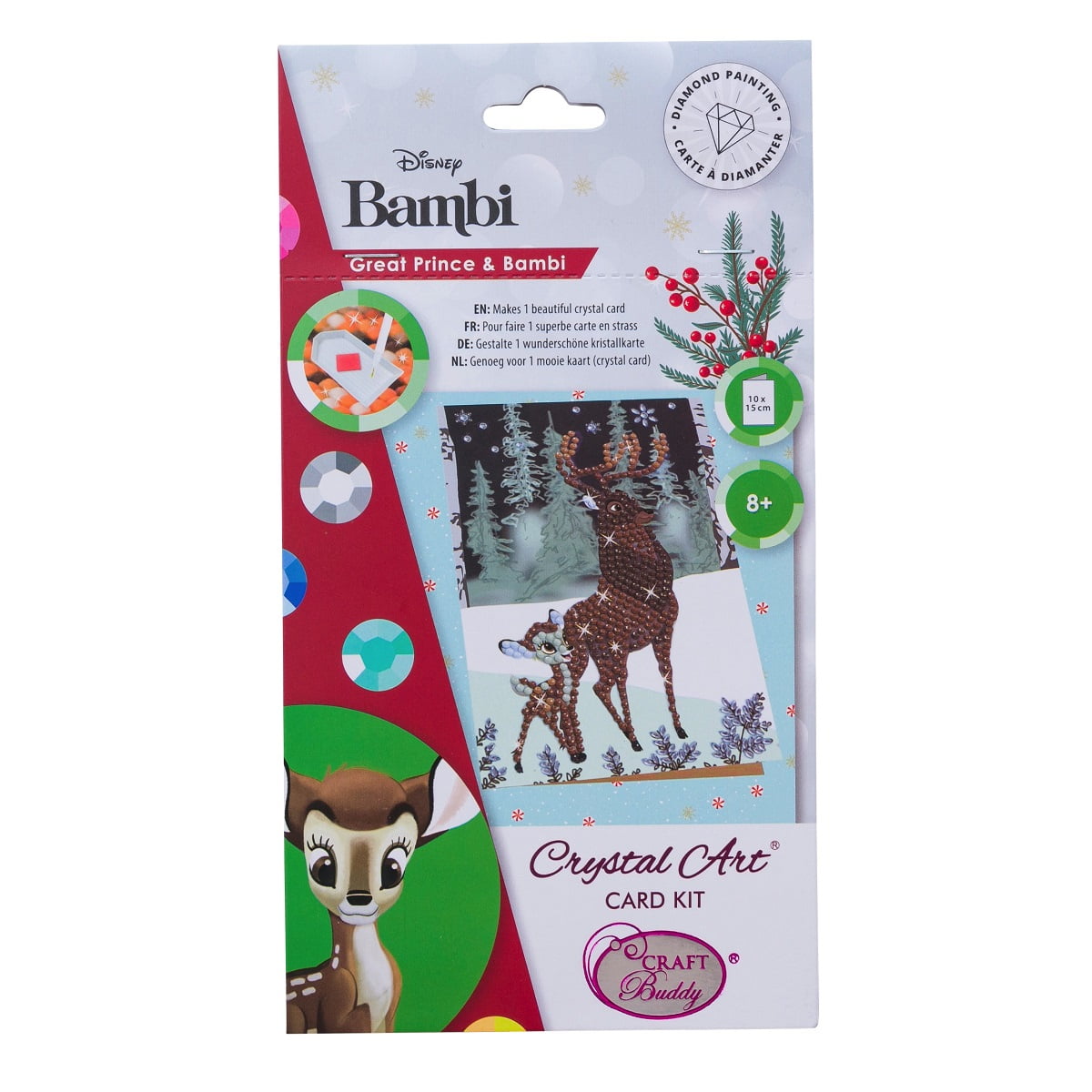 Craft Buddy 10cm x 15cm DIY Crystal Art / Diamond Painting Card Kit Disney Collection Great