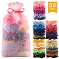 thumbnail image 2 of 50 Piezas De Gomas Para El Pelo De Terciopelo, Banda Elástica Para El Pelo, Lazos Suaves Para El Pelo Sunnimix gomas para el cabello de terciopelo, 2 of 8
