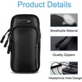 thumbnail image 3 of Sports Armband With Airpods Zipper Pocket,for Phones Up To 6.7"(black), 3 of 5