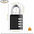 thumbnail image 2 of 4-Digit Combination Padlock 4 Pack Heavy Duty Combination Code Lock for Families Schools Businesses Luggage Lockers and Tool Box,Black, 2 of 5