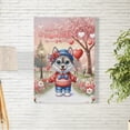 thumbnail image 2 of Happy Valentine’s Day Adorable Siberian Husky Puppy Holding Heart Balloon Vertical Matte Canvas Poster Husky Dog Lover Gifts Wall Art Home Decor - 00030, 2 of 5