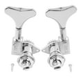 thumbnail image 4 of Wilkinson 2R2L 20:1 Ratio Open Gear Bass Machine Heads Tuners Tuning Pegs Keys with Y-Style Button 90 Degree Screw for Ibanez Style Electric Bass, Chrome, 4 of 5