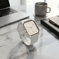 thumbnail image 3 of Compatible for Apple Watch Series 11 10 Band 46mm 42mm 40mm  with Bumper, Bling Glitter Women Silicone Soft Comfortable Strap for iWatch Band 46mm 44mm 42mm 40mm 38mm, 3 of 4