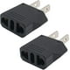 thumbnail image 1 of Small Europe To Usa Plug Adapter, Black Europe To Usa Socket Adapter, Fire Safe Europe/asia To Usa/canada Travel Power Plug Adapter (2 Pack), 1 of 5