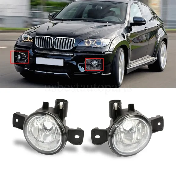 Front Bumper Fog Lights Lamps For BMW X6 E71 E72 2008 2009 2010 2011 2012 2013